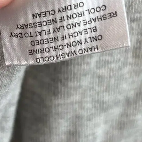 OST Top Grey Mock Neck Long Sleeve Ruched Front Blouse Sz L EUC Lightweight Knit Size L