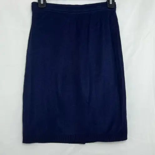 Women's Vintage St. John Sport By Marie Gray Pencil Knot Skirt, Size 2, Navy Blue