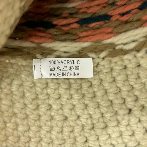 Crochet Knitted Casual Fisherman Jacquard Beige Outdoor Bucket Hat Cap Women’s