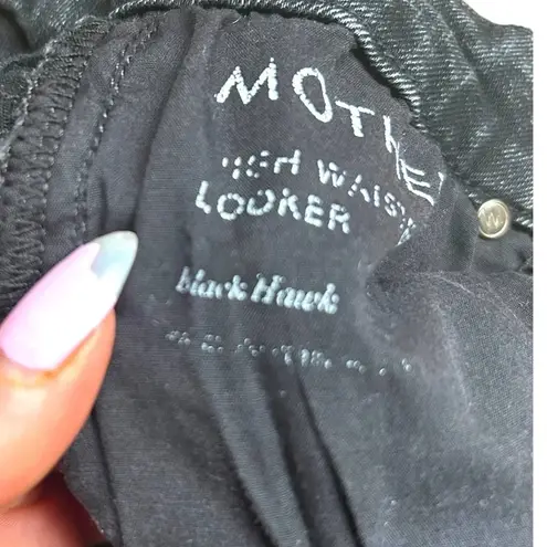 MOTHER The High Waisted Looker Jeans Black Hawk Size 24
