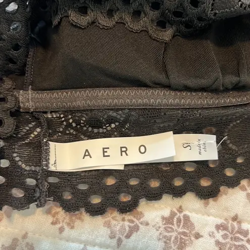 Aeropostale NWOT Aero Lace Padded Convertible Racerback Bralette Dark Grey 