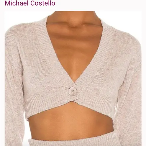 Michael Costello  X Revolve Natural Cropped Cardigan Sz XXS