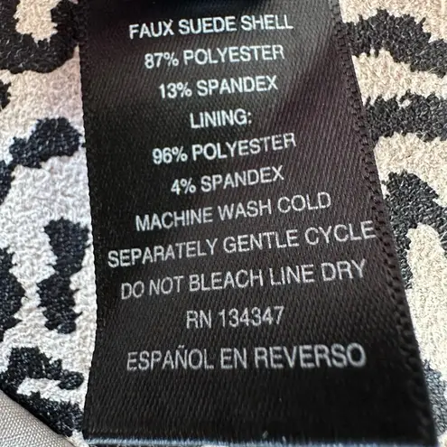 INC International Concepts Black and Cream Blazer with Animal Print (740) Size M