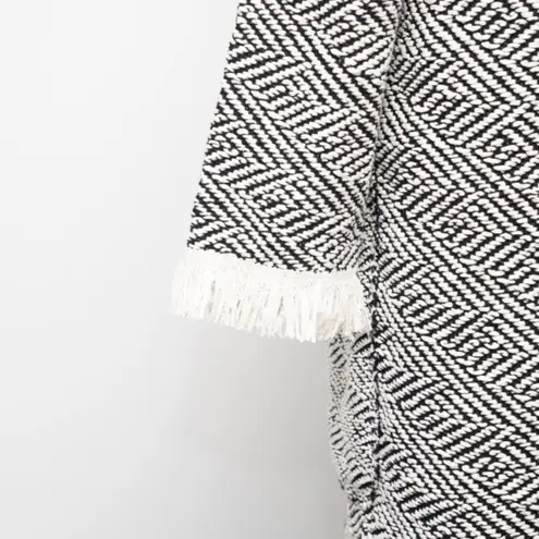 Bruno Manetti. Giacca Open Duster Blazer. Black Size XL