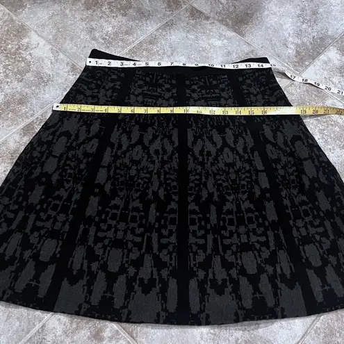 NWT Spense Pull On A Line Knit Black Heathered Gray Skirt Medium Stretchy