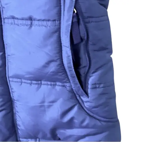 Burton Dry Ride Purple Fur Trim Snowboard Puffer Vest Size Small