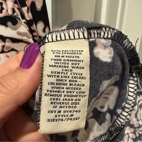 ECI BEIGE by Black and Pink Size 6 3/4 Sleeve Dress Paisley, Tie at Waist, Cute