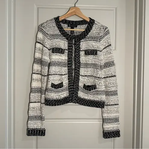 INC Knit Blazer Cardigan Size Medium Black