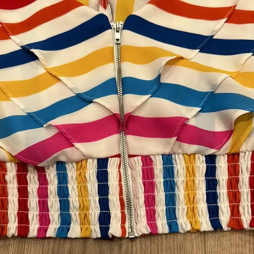 RTR Color Me Courtney Holly Ruffle Top size 4/ Small White