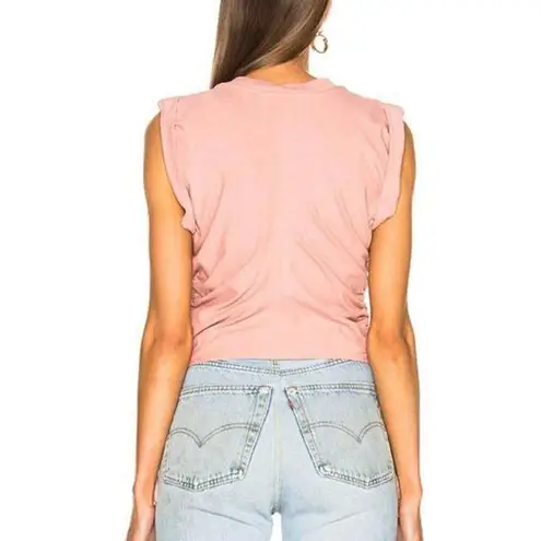 Alexander Wang T by Pink Silk Blend High Twist Jersey Crop Top Size Small