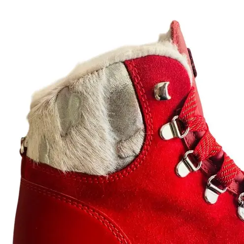 Olang Bamboo Wintherm Arctic Grip Ladies Boots NEW Size 40 Red Leather Snow Ski