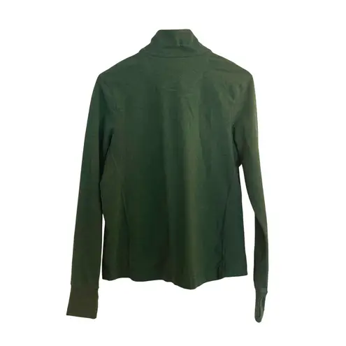 Pact Organic Cotton Full Zip Jacket Women's Medium Green Knit