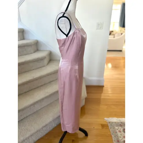 Alex Evenings Vintage Y2K Pink Mauve Iridescent Midi Sheath Gown Sleeveless