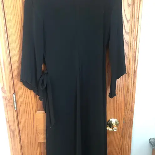 Moa Moa Black Faux Wrap Dress Size XL Little black dress