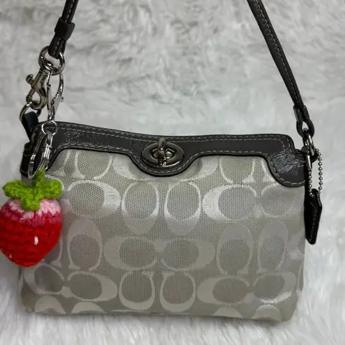 Coach y2k  Gray Signature Canvas Mini Purse / Wristlet - Image 3