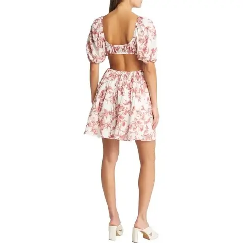 Bardot NWT Dress Eden Floral Minidress Red & White Print Women’s Size Medium NEW