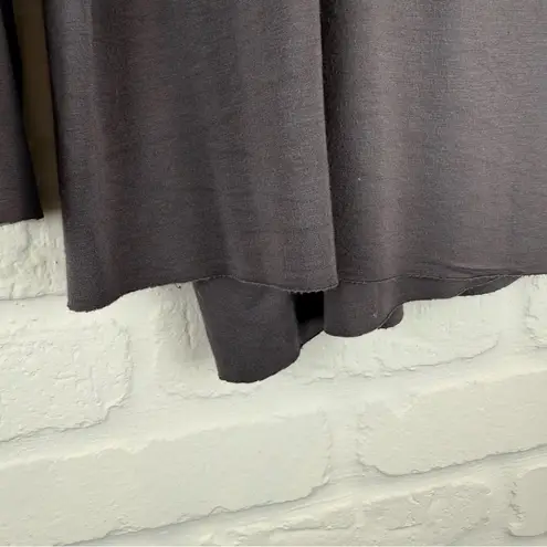 The Frock Dark Taupe Gray Long Sleeve Tunic Top Classic Flowy Large