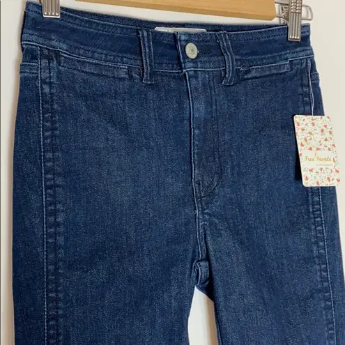 Free People  So Chic hi rise denim biker shorts