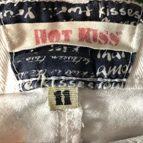 Hot Kiss Pink White Ombré Lace Denim Shorts Juniors Size 11 Raw Hem