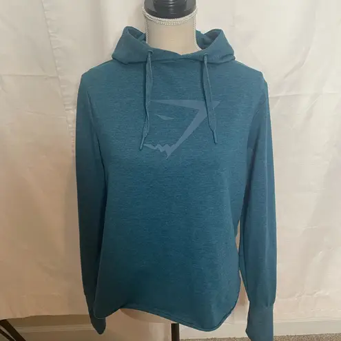 Gymshark  Cropped Workout Yoga Hoodie with Criss Cross Open Back Women's Size L