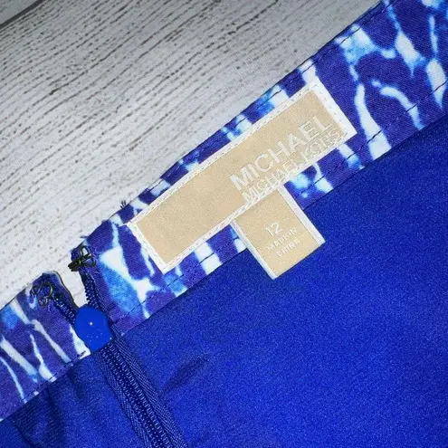Michael Michael Kors mini skirt blue color block size 12