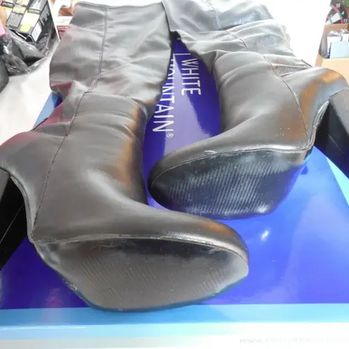 Womens Faux Leather Snake Skin 4" Heel Boots 5.5M Black Size 5.5