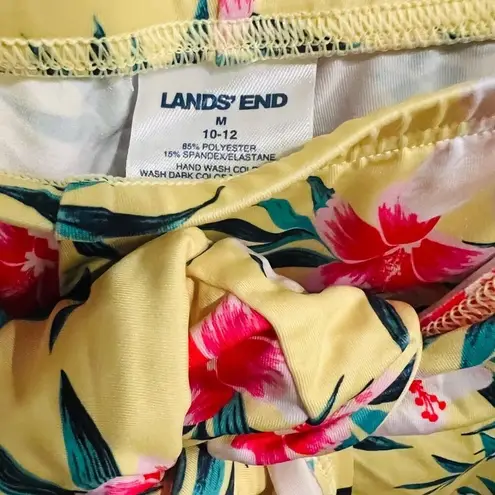 Lands' End Women UPF 50 Sun Protection Pareo Swim Coverup Pants Size 10/12 NWOT Yellow