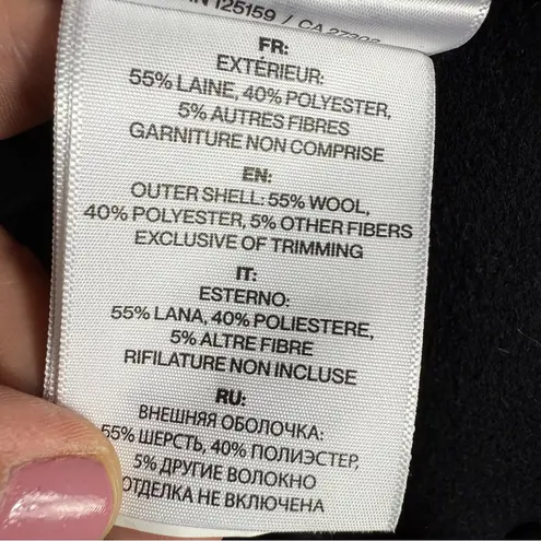 SOIA & KYO Black FRIEDA Wool Coat Size XL