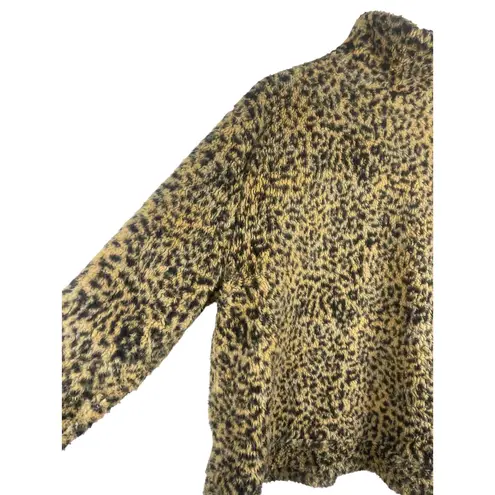 Ashley by 26 International Leopard Print Cozy Full Zip Lined Full Zip Size XL