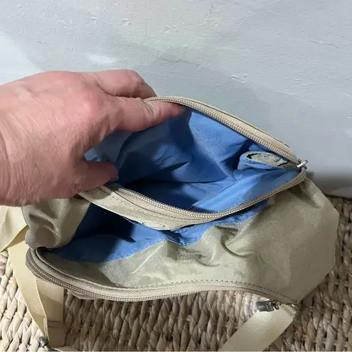 Baggallini Organizer Bag Crossbody Messenger Multi Pockets Beige Designer EUC