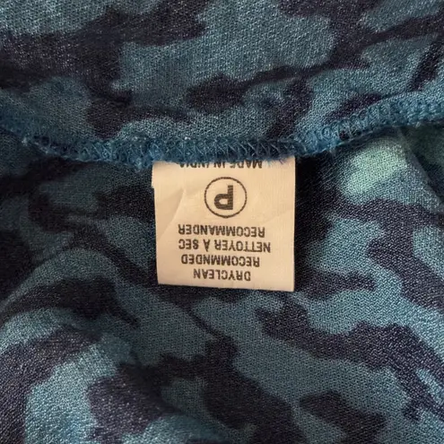 Blank London Shirt Blue Multicolor Mixed Colorful Artsy Art To Wear Size Medium