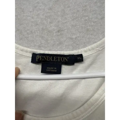 Pendleton Women’s White Organic Cotton Lenzing Modal Tank Top Size XL