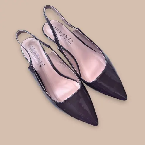 Journee Collection  brown vegan patent leather Size 8.5