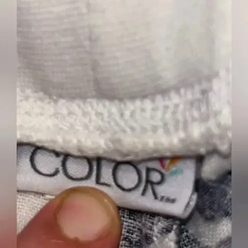 All For Color Linen Trouser Beach Pants  White Navy S