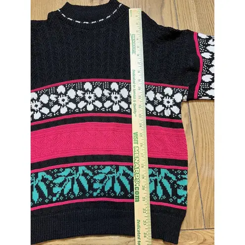 American Pride Flower Sweater Size Medium Colorful Classic Party Career Fun