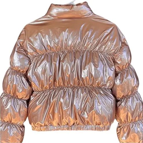 Steve Madden Like New  Eden Puffer Coat Metallic Size Small