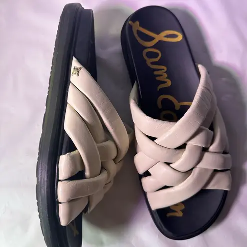 Sam Edelman  Cream Woven Slide Sandals thumbnail 5
