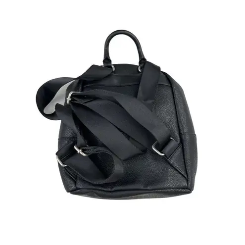 Jack Wills  Faux Leather Backpack in Black