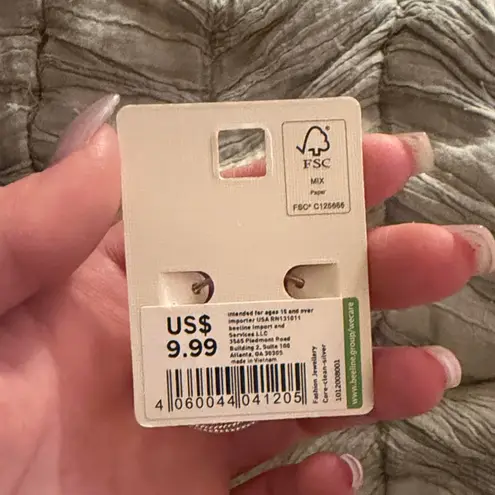 Silver Hoop Earrings by I am