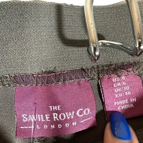Savile Row Co. Gray Slack Pull On Stretch Zipper Detail Leggings Women Sz 6