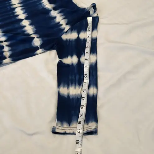 5th & Love szS blue & white tie dye shark bite hem 3/4 sleeves with pockets EUC