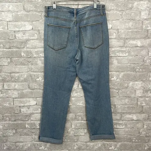 Universal Threads Universal Thread Blue Ankle Cropped Jeans with Distressed Details