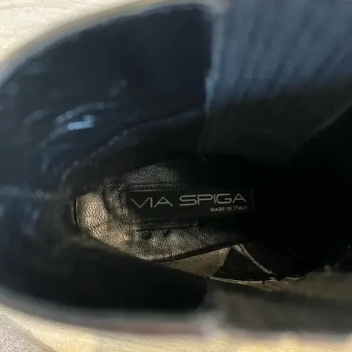 via spiga Western Leather Ankle Boots