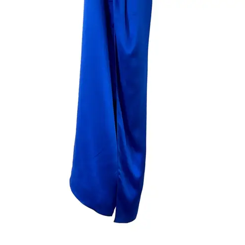 The Sei Strappy Knotted Dress Sapphire Blue Silk One Shoulder Tie Gown Size 0 XS - Image 5