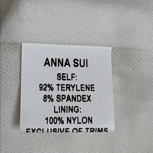 Anna Sui Silver Iggy Faux Leather Mini Dress Tie Back Cutout Shiny Metallic Sz 4