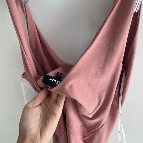 Lulus  pink bodysuit bow ties