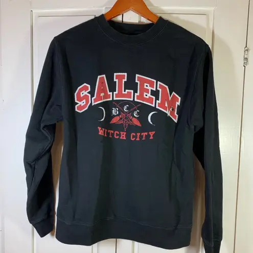 Salem Witch City Crewneck Sweatshirt Size Small Black Craft Witchy Casual
