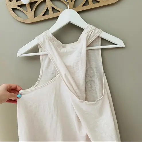 Anthropologie Pilcro by Anthro. Joshua Tree Twist-Back Tank Top Cream Sz Small - Image 8