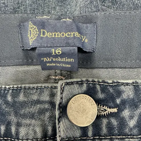 Democracy Ab Solution Jeans Womens 16 Medium Wash High Rise Crop Bootcut Stretch