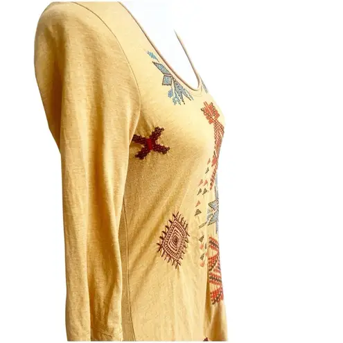 Johnny Was JWLA Tunic Top Women Size S Embroidered Southwest Aztec Boho Western